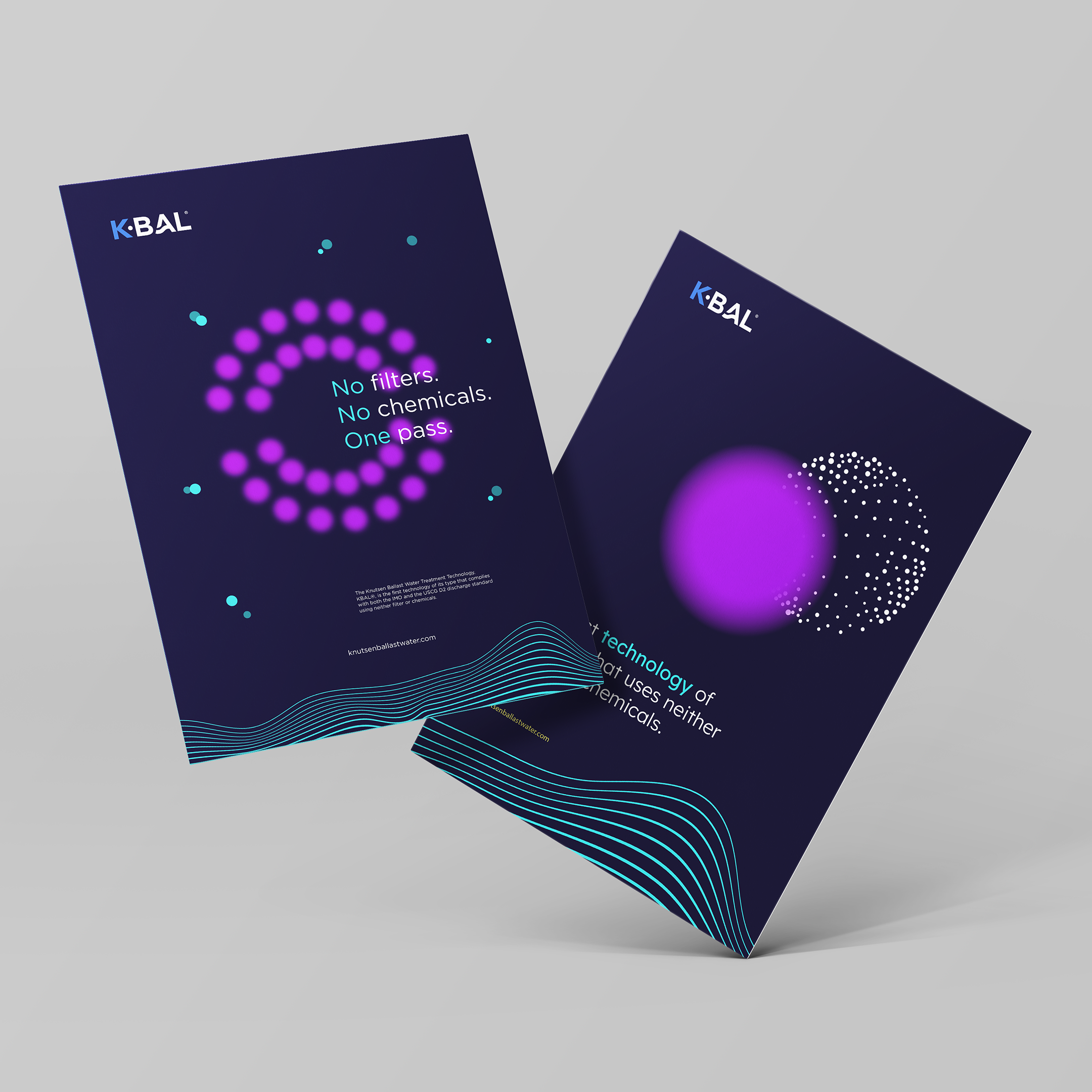 Plakater, visuell identitet for KBAL Knutsen Ballast Water