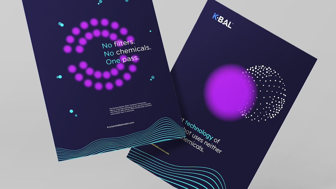 Plakater, visuell identitet for KBAL Knutsen Ballast Water