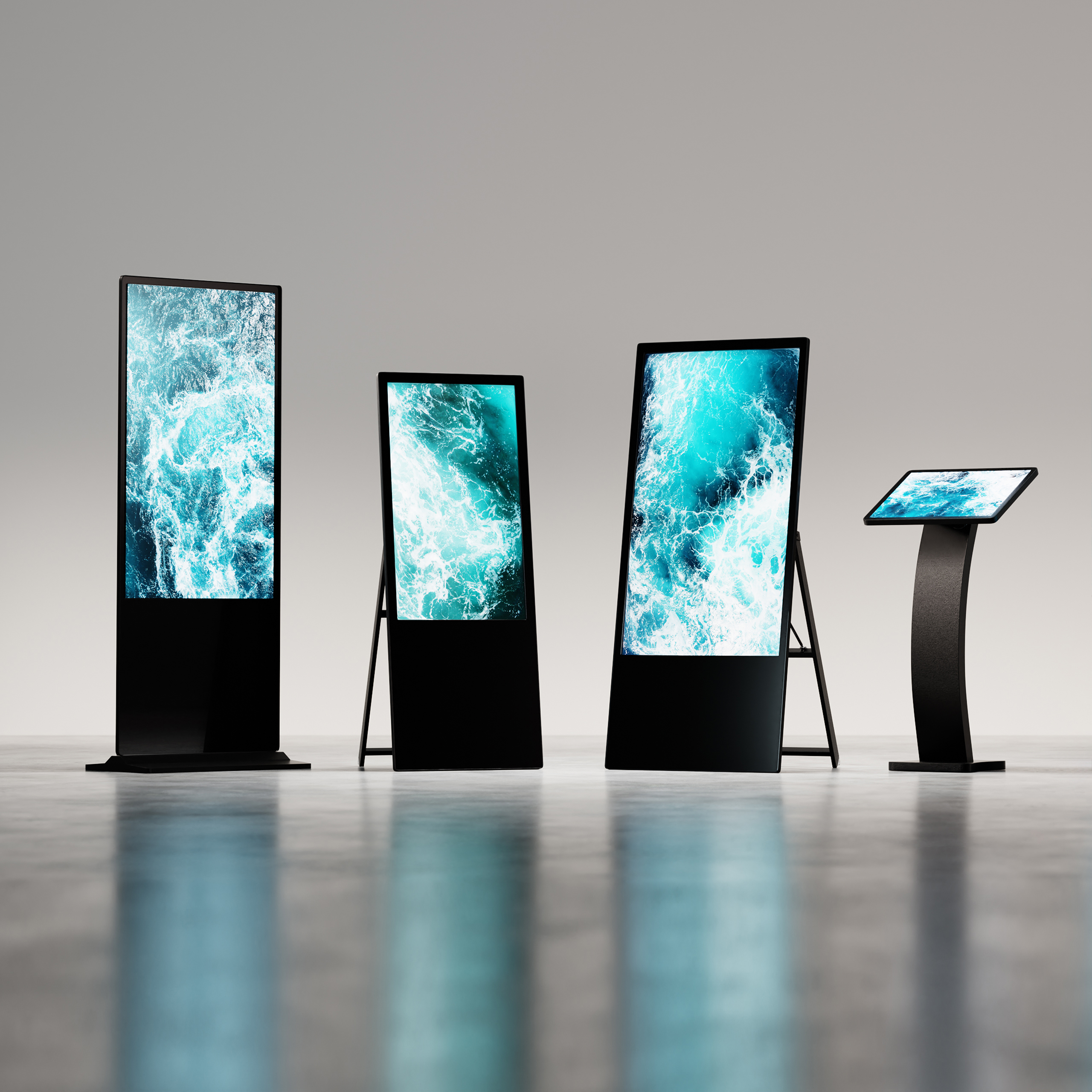 Animasjon av skjermer for Assist Norge