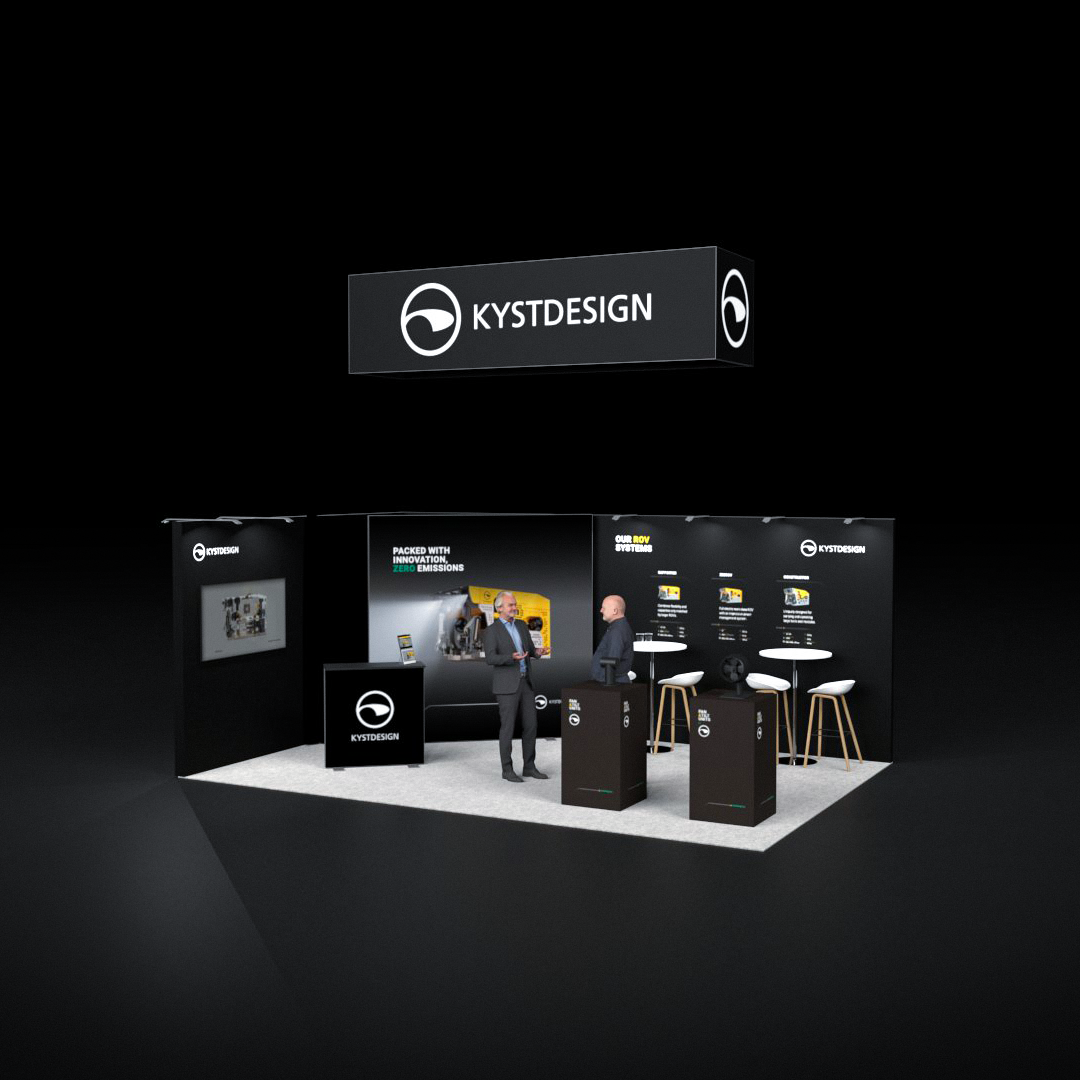 Kystdesign Messestand 3D Render Fremhevet bilde